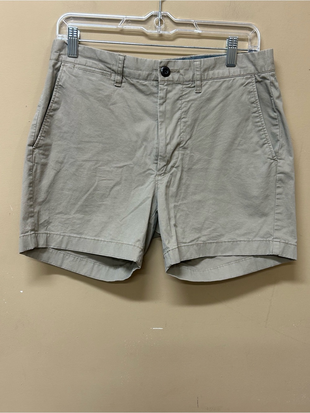 J.Crew Chino Shorts Tan 5" Inseam Re-Imagined Stretch Khaki Casual  Mens 30